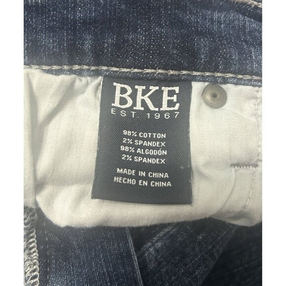 BKE Jake Straight Stretch Distressed Medium Washed Jeans Size 32x36 - Picture 9 of 16